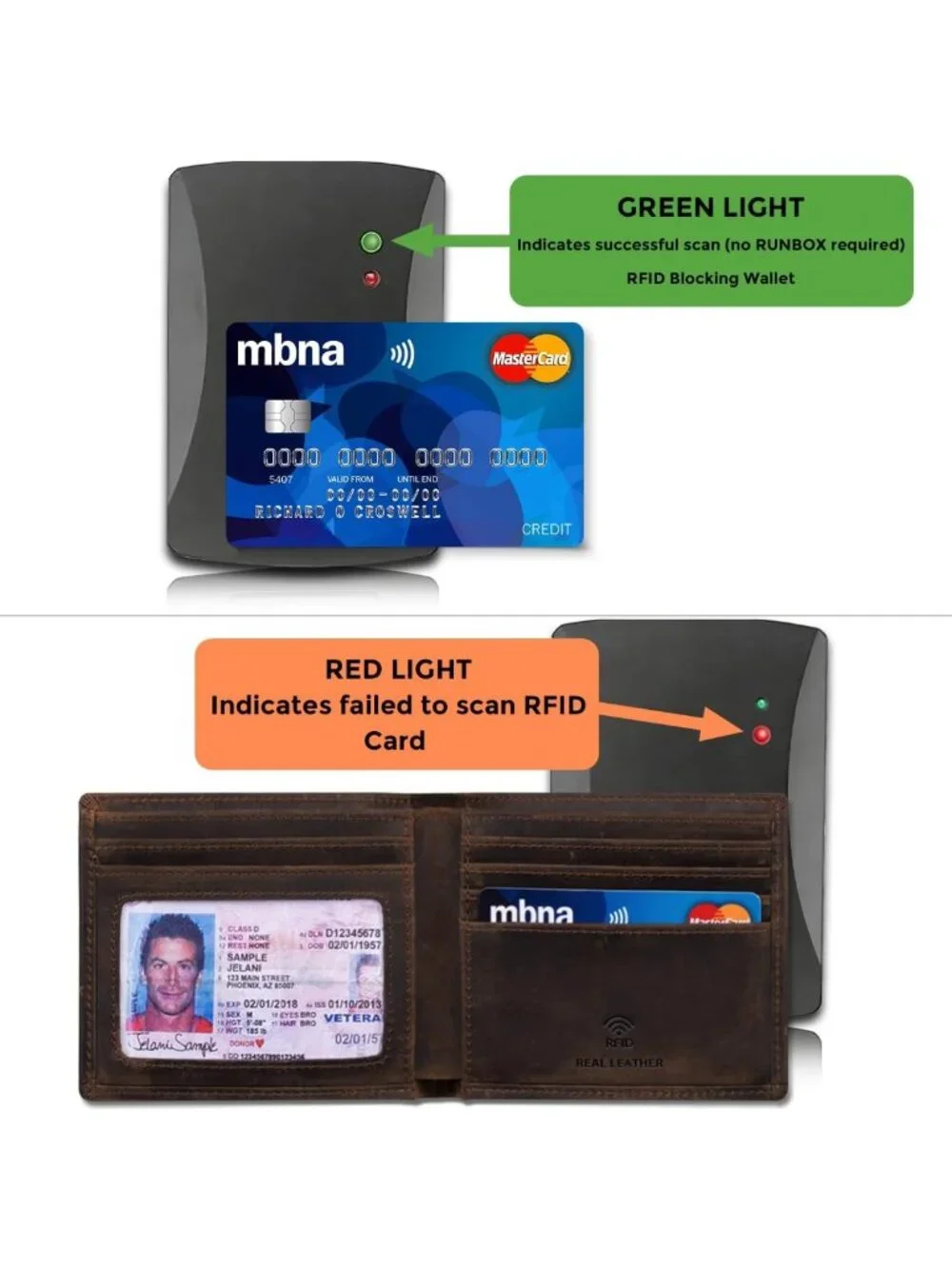 Slim Bifold RFID Blocking Leather Wallet for Men | Front Pocket Design, Stylish